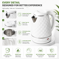 Bouilloire électrique portable en acier inoxydable avec arrêt automatique, chauffe-eau rapide pour la maison, le bureau, les voyages et l'hôtel