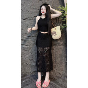 Ensemble deux pièces en dentelle élégante taille XL B2B gros bas taille haute avec lettre géométrique tricot prêt soutien-gorge push-up pour les jours de plage - Product Image 3