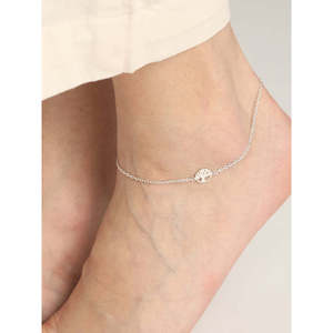 Compre Tobilleras/Payals de Plata 925 100% Auténtica para Mujeres y Niñas, Chapadas en Oro de 14k con un Bonito Diamante, Material Principal: Oro - Product Image 4