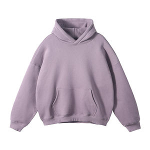 350GSM-Sudadera con capucha de peso pesado personalizada Premium con cremallera hip hop, color sólido, sudaderas de moda de gran tamaño, ajuste holgado, liso y grueso - Product Image 4