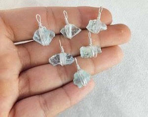 Pendentifs en argent sterling en forme d'étoile avec pierres précieuses, chaînes, breloques brutes, style bohème vintage, pour fêtes, pendentifs fins, breloques - Product Image 2