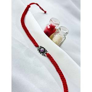 925 <b>Silver</b> Royal Amethyst Rakhi Elegant Crystal <b>Bracelet</b> & <b>Bangle</b> - Product Image 4