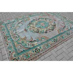 Alfombra de 6.2x9 pies, Alfombra Turca Grande, Alfombra Oriental Azul - Product Image 2