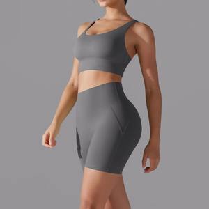 2024 conjunto de entrenamiento de gimnasio y Yoga de talla grande para mujer, traje deportivo de manga larga sin costuras de 2 piezas, ropa deportiva al por mayor - Product Image 2