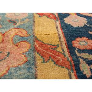 Tapis en laine noués à la main Aalam Blue Pae-5368, rectangulaires, style Jaipur, motif médaillon américain, patchwork abstrait pour couloir, idéal pour voiture - Product Image 3