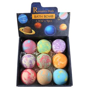 Bombes de bain sur le thème de la planète végétalienne non tachantes avec un long temps pétillant pour le corps relaxant - Product Image 1