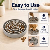 Gamelle anti-glouton Maze pour chiens, pour croquettes sèches, avec base antidérapante, pour les animaleries et les distributeurs
