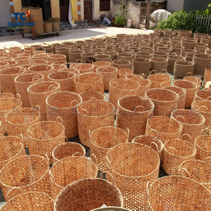 Cesta de hierba marina al por mayor ecológica con tapa para regalo de vacaciones Eid de Ramadán caja tejida natural decorativa - Product Image 4