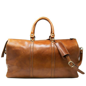 กระเป๋าดัฟเฟิลกันน้ำสำหรับเดินทางของผู้หญิงผู้ชายหนังแท้100% 2026ทำจากโรงงานผลิต - Product Image 1