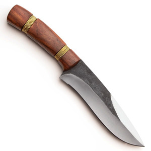 Couteau Bowie fait main en acier au carbone avec manche en bois et poignée en cuir de qualité supérieure personnalisable pour la chasse Support OEM - Product Image 6