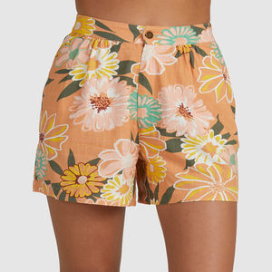 Short d'été en coton imprimé personnalisé pour femmes - Product Image 1