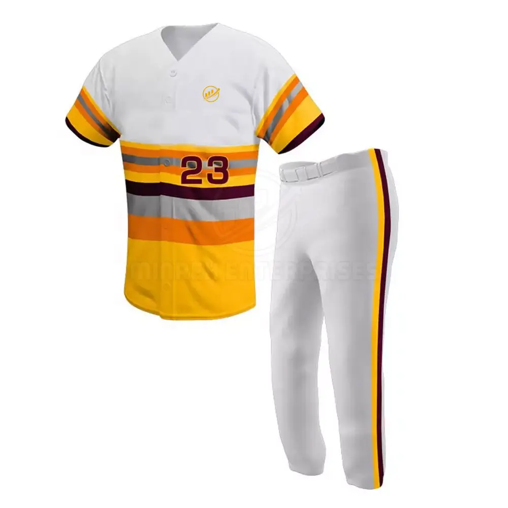 Aangepaste Hoge Kwaliteit Sport Uniform Honkbal Uniform Voor Mannen Op Maat Gemaakt Nieuw Ontwerp Jeugd Honkbal Uniform