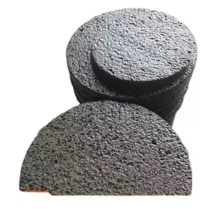 De Diameter Van 22X2Cm Natuurlijke Zwarte Olcanic Lava Stone Rock Slab Oprit Ronde Straatsteen Ontwerp Voor koop