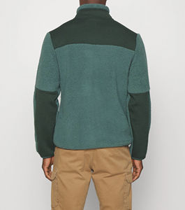 Wholesale Best Selling Unisex Winter Warm Coat Custom Zip-Up Sherpa <b>Fleece</b> Canvas Front Thick Oversized Fluffy <b>Lined</b> Knitted - Product Image 4