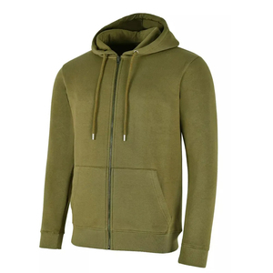 Sweat à capuche zippé pour homme de haute qualité, écologique, respirant, en coton/fibre de bambou, imprimé, service OEM avec poche intégrée - Product Image 5