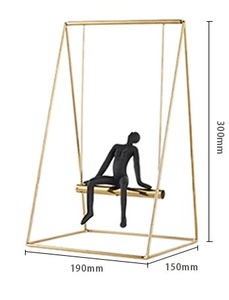 2026 Modern Metal Swing Man Eco-Friendly Show piece Decorative <b>Tabletop</b> Pieces for Home Living Room Center Table Hotel Office - Product Image 2