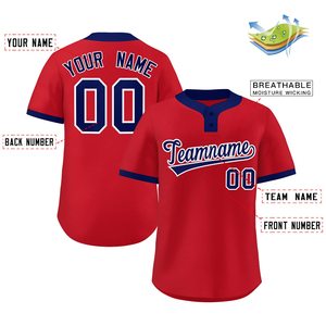 Maillot de Baseball boutonné de Style Pro chemise de Softball pour jeunes personnalisée tissu en maille séchage rapide ajustement matériel sergé broderie équipe USA Look - Product Image 2