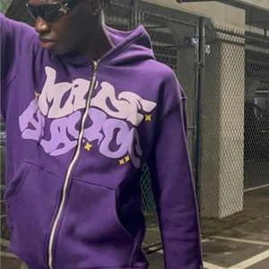 Sweat à capuche léopard délavé de haute qualité pour homme, décontracté, vintage, lavage à l'acide, imprimé, 100% coton - Product Image 4