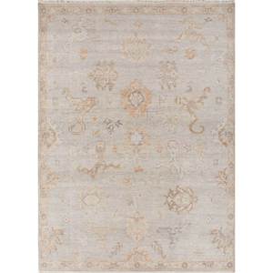 Tapis en laine noué à la main Erbe Gold, motif médaillon abstrait, pour salon, chambre d'adolescent, couloir, tapis rectangulaire fait main - Rgs-1503 - Product Image 1