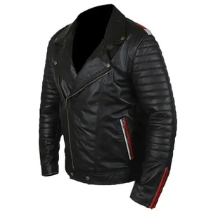 Rugged Men Motorbike <b>Jacket</b> With Leather Build Protective Features Comfortable Lining And Heavy Duty Riding Gear For <b>Bikers</b> - Product Image 3