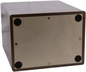 Urne funéraire rectangulaire en bois de noyer Arden gravée sur mesure, design moderne en bois foncé, taille extra large, pour cendres humaines, enterrée au sol - Product Image 3