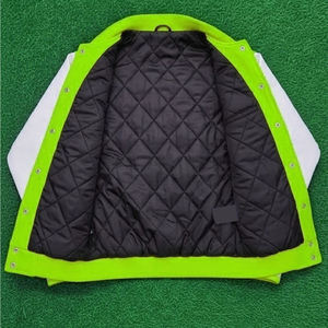 Blouson bomber noir pour homme avec manches en cuir noir, col côtelé, capuche, 100% coton, imperméable, design vintage - Product Image 3