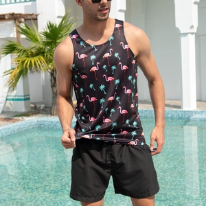 เสื้อกล้ามออกกำลังกายผู้ชาย ระบายอากาศ แห้งเร็ว ผลิตจากโพลีเอสเตอร์/คอตตอน  รับผลิตตามแบบ สั่งทำได้  ขายดีที่สุดจากผู้ผลิตชั้นนำ - Product Image 2