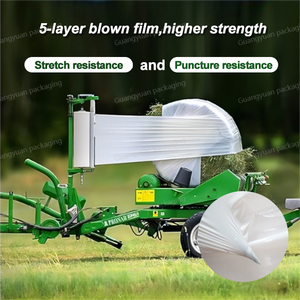 黑白塑料干草包5层青贮包包装膜750 Lldpe青贮包用于干草包 - Product Image 6