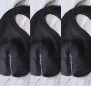 COULEURS PERSONNALISÉES BRÉSILIENNES PRéSILIENNES PLEINE TÊTE DROITE SANS ENCHEVEUX TEMPLE NON TRAITÉS FORFAITS DE CHEVEUX DURABLES CRUS - Product Image 4