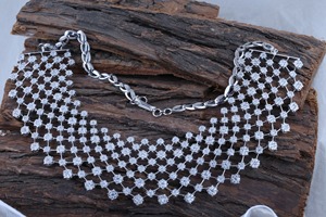 925 <b>Silver</b> Lab Grown VVS <b>Diamonds</b> Bridal <b>Necklace</b> 3mm 4mm Bracelet Spring Clasp Women Chain <b>Necklaces</b> at Affordable Price India - Product Image 6