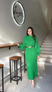 Maglione da <span class=keywords><strong>donna</strong></span> Extra lungo e taglia più lunga in maglia da 2024 inverno nuovo Pullover a <span class=keywords><strong>mezza</strong></span> <span class=keywords><strong>manica</strong></span> lunga - Product Image 6