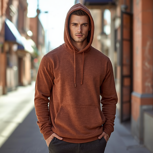 Hooded Relaxed Fit Men Hoodie Casual Sweatshirt with OEM ODM Customization - Product Image 3