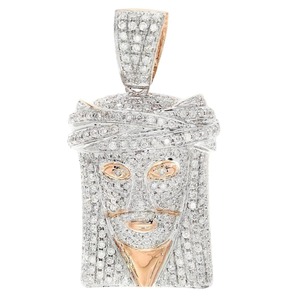 D'VINS JEWELS Diamond Jesus Pendant 14K Gold Iced Out Hip Hop Style Unisex Charm - Product Image 1