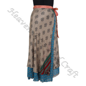 100วิธีใส่ชุดกระโปรงผ้าซิ่นไหมส่าหรีสไตล์อินเดียวินเทจชุดรอบชายหาด - Product Image 5