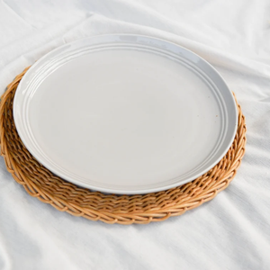 Salvamanteles Redondo de Ratán Natural Tejido a Mano, Resistente al Calor, para Cocina - Product Image 2