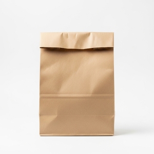 Sac en papier kraft classique écologique avec promotion et utilisation au supermarché pour l'emballage alimentaire, déjeuner et boulangerie à emporter - Product Image 2