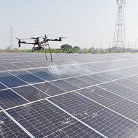 Drone de nettoyage intensif avec contrôle du débit d'eau pour le lavage et le nettoyage des sites, drone de nettoyage aérien pour drone T70p
