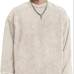 Sweat-shirt d'hiver pour homme de qualité supérieure, à manches longues, délavé à l'acide, imperméable, coupe-vent, respirant, en polaire, écologique, personnalisable - Product Image 1