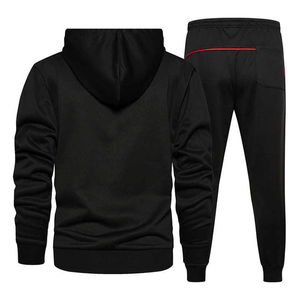 ชุดกีฬาผู้ชายสำหรับวิ่งจ๊อกกิ้งมีซิปล้วนสำหรับออกกำลังกาย - Product Image 4