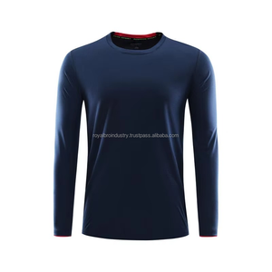 Camiseta de manga larga para hombre con logotipo personalizado | Camiseta básica anticontracción ecológica de 100% algodón de color sólido - Product Image 6