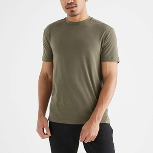 Venta al por mayor 100% algodón gimnasio deporte Camiseta Oversize entrenamiento transpirable manga corta para hombres tejido liso con foto impresa - Product Image 4