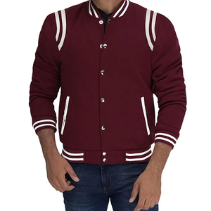 Men's College Letterman Varsity Jacket-Custom Design Canvas Winter Jacket Front Customizable Color Logo Windproof Breathable - Product Image 4
