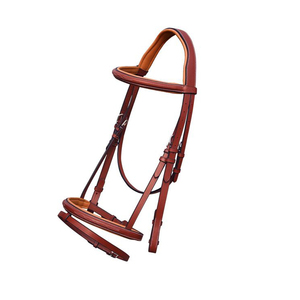 Brida de caballo de cuero ajustable 2025 de alta calidad, venta al por mayor, brida de caballo de cuero genuino a la venta, brida de caballo hecha en fábrica - Product Image 6