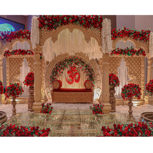 Mandap ที่ได้รับการออกแบบอย่างไม่ซ้ําใครสําหรับงานแต่งงานของมาเลเซีย Mandap นักออกแบบแกรนด์สําหรับงานแต่งงานของแคนาดา งานแต่งงานของอินเดียใต้ FRP Mandap - Product Image 1
