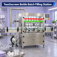 Machine de remplissage tactile avec capteurs de bouteilles PLC et comptages quotidiens et mensuels pour le remplissage automatique de savon et de gel en bouteilles