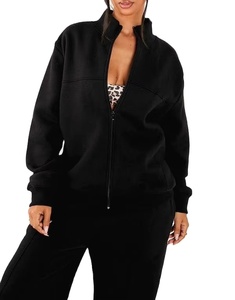 Top tendance femmes décontracté hiver fermeture éclair survêtement ensemble respirant séchage rapide sweats et pantalons de survêtement 2 pièces survêtement - Product Image 2