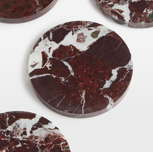 Sous-verre rond en marbre gris foncé avec un magnifique motif d'étoile dorée incrusté. Disponible à prix de gros. Artisanat de qualité supérieure. - Product Image 3