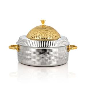 Floral Design Golden Handles & Hammering Pattern Stainless Steel Hot <b>Pot</b> With Lid for Home Hotel <b>Kitchen</b> Food Supplies Hotpots - Product Image 6