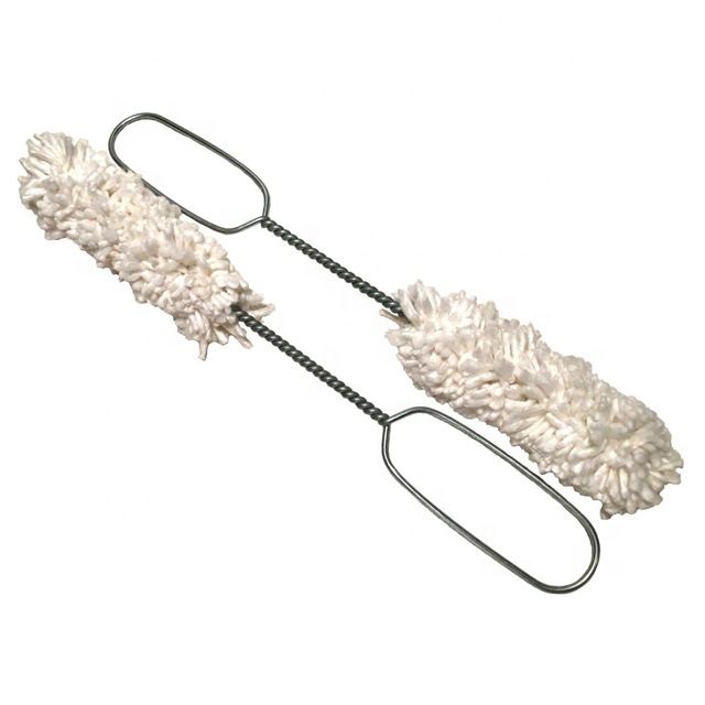 Brosse en coton-tige à fil torsadé à Long manche pour le montage du changeur de pneus, tampons de lubrifiant en coton pour les ateliers automobiles et partout comme brosses