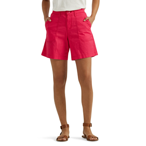 Pantalones cortos chinos de color sólido para mujer, pantalones cortos chinos informales de talla grande lavados con diseño personalizado, servicio OEM - Product Image 5